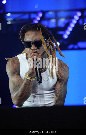 Hip-Hop-Legende Dwayne Michael Carter, Jr. führt aka Lil Wayne auf die Wette Erfahrung Konzert im Staples Center am 25. Juni 2016 in Los Angeles, Kalifornien. Stockfoto