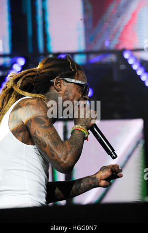 Hip-Hop-Legende Dwayne Michael Carter, Jr. führt aka Lil Wayne auf die Wette Erfahrung Konzert im Staples Center am 25. Juni 2016 in Los Angeles, Kalifornien. Stockfoto