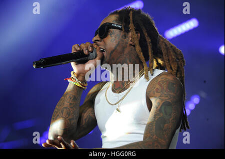 Hip-Hop-Legende Dwayne Michael Carter, Jr. führt aka Lil Wayne auf die Wette Erfahrung Konzert im Staples Center am 25. Juni 2016 in Los Angeles, Kalifornien. Stockfoto