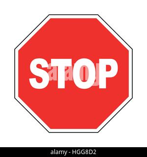 Stop-Symbol. Geben Sie keine Zeichen mit Text. Verbot-Konzept. Kein Verkehr Straße Symbol. Vektor-illustration Stock Vektor