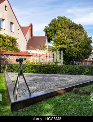 Berlin, Neukölln, Richardstrasse. Comenius-Garten. Einen grünen Stadtpark benannt nach Philosoph Johann Amos Comenius im böhmischen Dorf Rixdorf Stockfoto