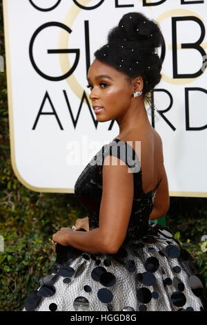 Janelle Monae kommt bei der 74. Annual Golden Globe Awards, Golden Globes in Beverly Hills, Los Angeles, USA, im 8. Januar 2017. Foto: Hubert Boesl - NO-Draht-SERVICE - Foto: Hubert Boesl/Dpa Stockfoto