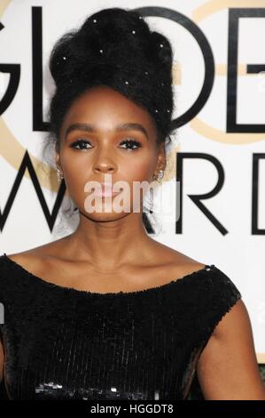 Beverly Hills, CA. 8. Januar 2017. Janelle Monae im Ankunftsbereich für 74. Annual Golden Globe Awards 2017 - Ankünfte, The Beverly Hilton Hotel, Beverly Hills, CA 8. Januar 2017. © Adrian Newton/Everett Collection/Alamy Live-Nachrichten Stockfoto