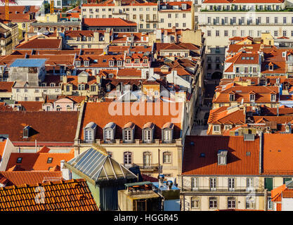 Portugal, Lissabon, Stadtbild betrachtet von Sao Jorge Castle. Stockfoto