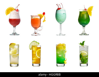 Eine farbige und leckeren Cocktail Kollektion Stockfoto