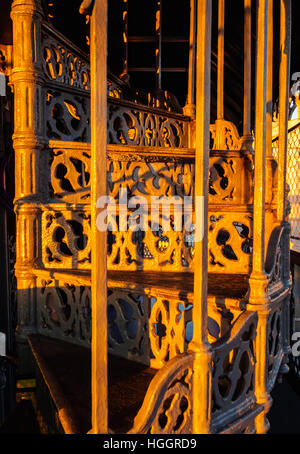 Portugal, Lissabon, Detailansicht der Santa Justa Aufzug. Stockfoto