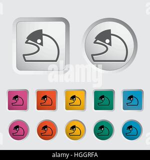 Motorrad-Helm. Vektor-Illustration EPS. Stock Vektor