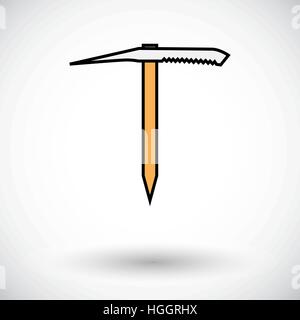 Eispickel. Flach-Symbol auf dem weißen Hintergrund für Web und mobile Anwendungen. Vektor-Illustration. Stock Vektor