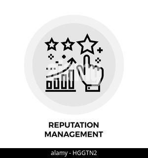 Reputation Management Icon Vektor. Flach-Symbol auf dem weißen Hintergrund isoliert. Editierbare EPS-Datei. Vektor-Illustration. Stock Vektor