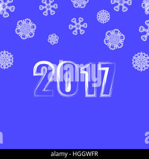 Blaue Schneeflocke Winter Hintergrund Stockfoto