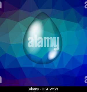 Wasser-Tropfen-Symbol isoliert Stock Vektor