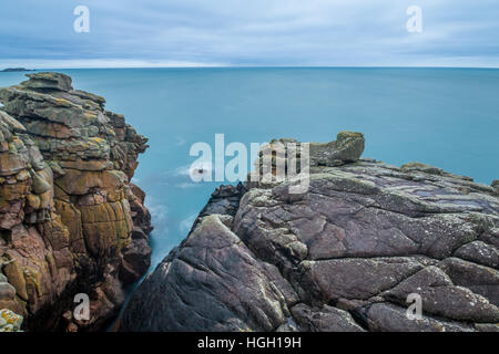 Eine lange Aufnahme am tiefen Punkt, der St Mary, Isles of Scilly Stockfoto