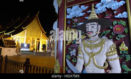 Wat Chedi Luang buddhistischen Tempel Chiang Mai, Thailand Stockfoto