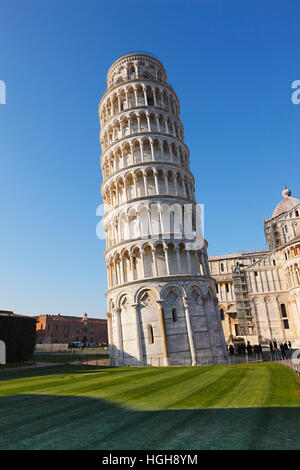 Pisa Schiefer Turm auf der Piazza dei Miracoli in der Toskana Stockfoto