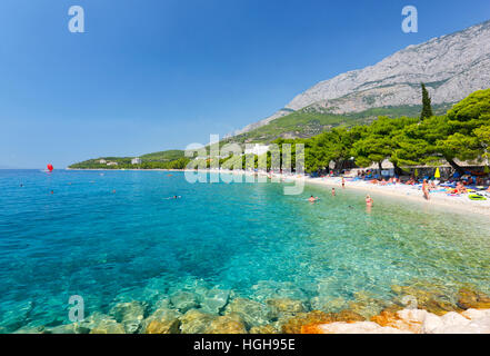 Strand in Tucepi, Makarska Riviera Stockfoto