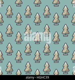 Weihnachtsbaum Seamless Pattern. Stock Vektor