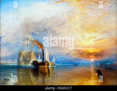 Die Fighting Temeraire von JMW Turner, Öl auf Leinwand, 1839. Stockfoto