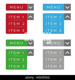 Menü-Element-UX-Vektor Stock Vektor