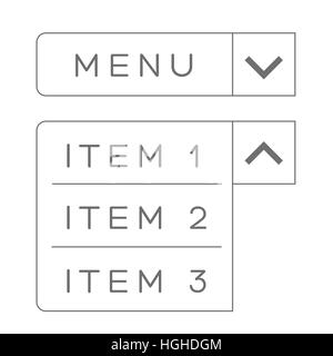 Menü-Element-UX-Vektor Stock Vektor