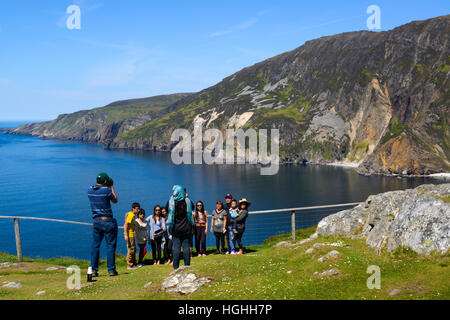 Klippen von Slieve League Sliabh Liag Donegal Ireland Stockfoto