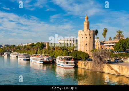 Turm des Goldes Sevilla Stockfoto