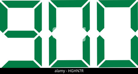 Neunhundert digitale Zahl 900 Stockfoto