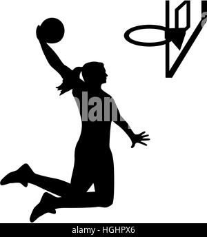 Weiblichen Basketball-Spieler Stockfoto