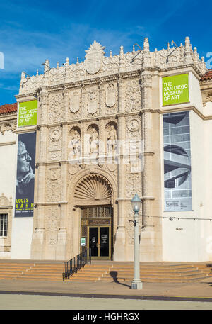 Die San Diego Museum der Kunst Gebäude am Balboa Park. San Diego, Kalifornien, USA. Stockfoto