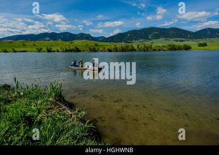 USA, Wyoming, Wolf, Eaton Ranch Angeln Stockfoto