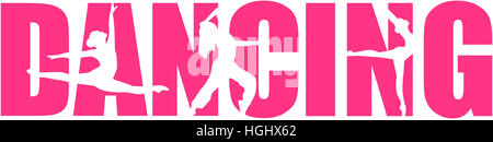 Tanzen mit Silhouetten Stockfoto