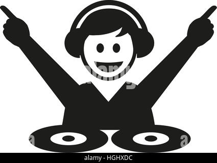 DJ-cartoon Stockfoto