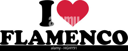 Ich liebe flamenco Stockfoto