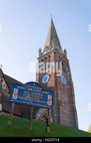 St Michaels Kirche, High Street, Lyndhurst, Hampshire, England, Vereinigtes Königreich Stockfoto