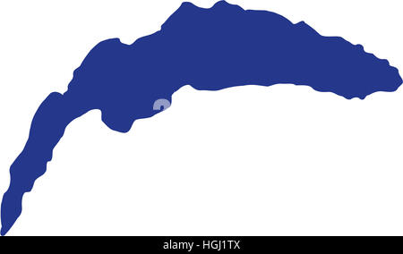 Genfer See-silhouette Stockfoto