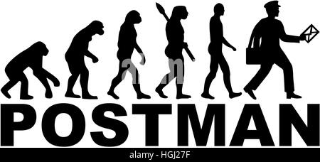 Postbote Evolution Stockfoto