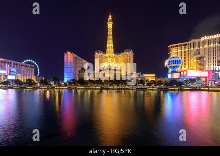 Eine Nacht des Las Vegas strip. Stockfoto