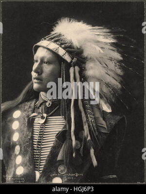 John Hollow Horn Bear, Sioux - 1898 Indian Congress - Foto: Frank A. Rinehart Stockfoto