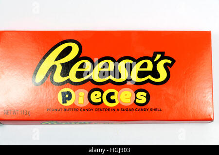Reeses-Stücke, Erdnussbutter-süßes Paket Stockfoto