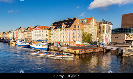 Nyhavn Kanal, Kopenhagen, Dänemark Stockfoto