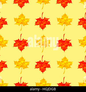 Herbst-Red Maple nahtlose Muster Stockfoto