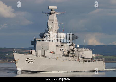 BNS Leopold ich (F930), Karel Doorman-Klasse Fregatten der belgischen Marine, zu Beginn der Übung Joint Warrior 16-2 Stockfoto