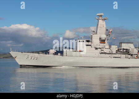 BNS Leopold ich (F930), Karel Doorman-Klasse Fregatten der belgischen Marine, zu Beginn der Übung Joint Warrior 16-2 Stockfoto