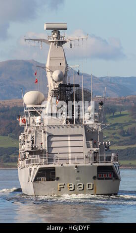 BNS Leopold ich (F930), Karel Doorman-Klasse Fregatten der belgischen Marine, zu Beginn der Übung Joint Warrior 16-2 Stockfoto