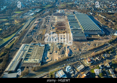 Luftaufnahme, OPEL Werk 1 Bochum, Abriss der Januar 2017 Bochum, Ruhrgebiet, Nordrhein-Westfalen, Deutschland, Europa, Antenne, Stockfoto