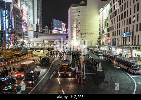 Baustelle, Shibuya Station westlichen Eingangsbereich, Shibuya, Tokyo, Japan Stockfoto