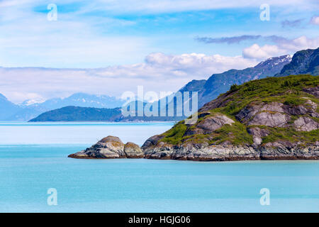 Blick auf Cross Sound, Eingang zum Glacier Bay in Alaska Stockfoto