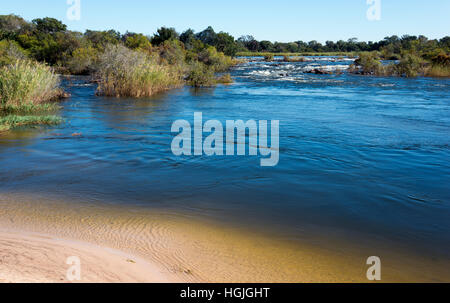 Okavango-Fluss, Popa Fälle Divundu, Caprivi Strip, Namibia Stockfoto