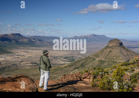 Die spektakuläre Aussicht von der Spitze im Camdeboo National Park, Südafrika Stockfoto