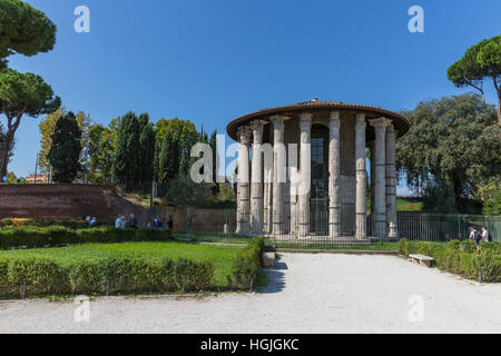 Forum Boarium, Tempel des Hercules Victor, Rom, Italien Stockfoto