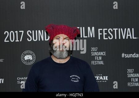Park City, USA. 21. Januar 2017. Nick Offerman im Ankunftsbereich für 'The Hero' Premiere beim Sundance Film Festival 2017, The Library Theater, Park City. Bildnachweis: James Atoa/Everett Collection/Alamy Live-Nachrichten Stockfoto